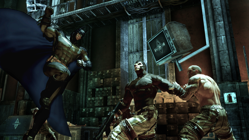 Illustration for article titled See Batman Battle Evil Muscle Clowns In Arkham Asylum